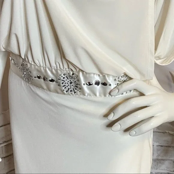 Ivory Bejewelled Jessica / Sears Midi Dress - Picture 9 of 12